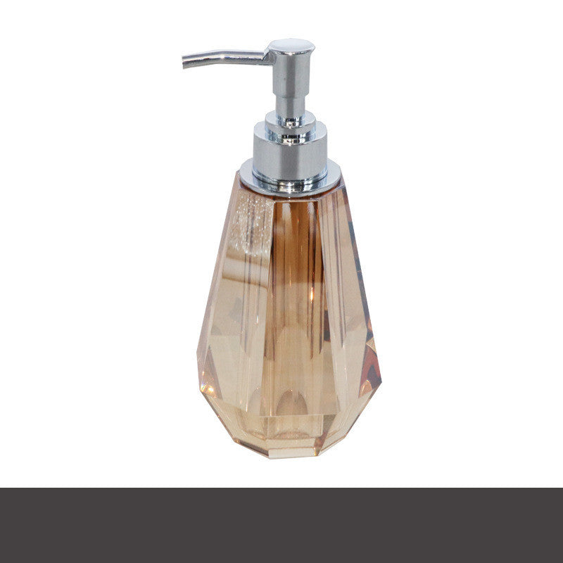 Ins European Style Light Luxury Crystal Hand Soap Bottle Soap Liquid Bottle Home Hotel High-End Soft Press Type Lotion Bottle