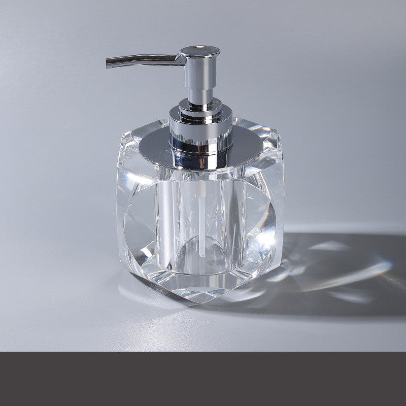 Ins European Style Light Luxury Crystal Hand Soap Bottle Soap Liquid Bottle Home Hotel High-End Soft Press Type Lotion Bottle