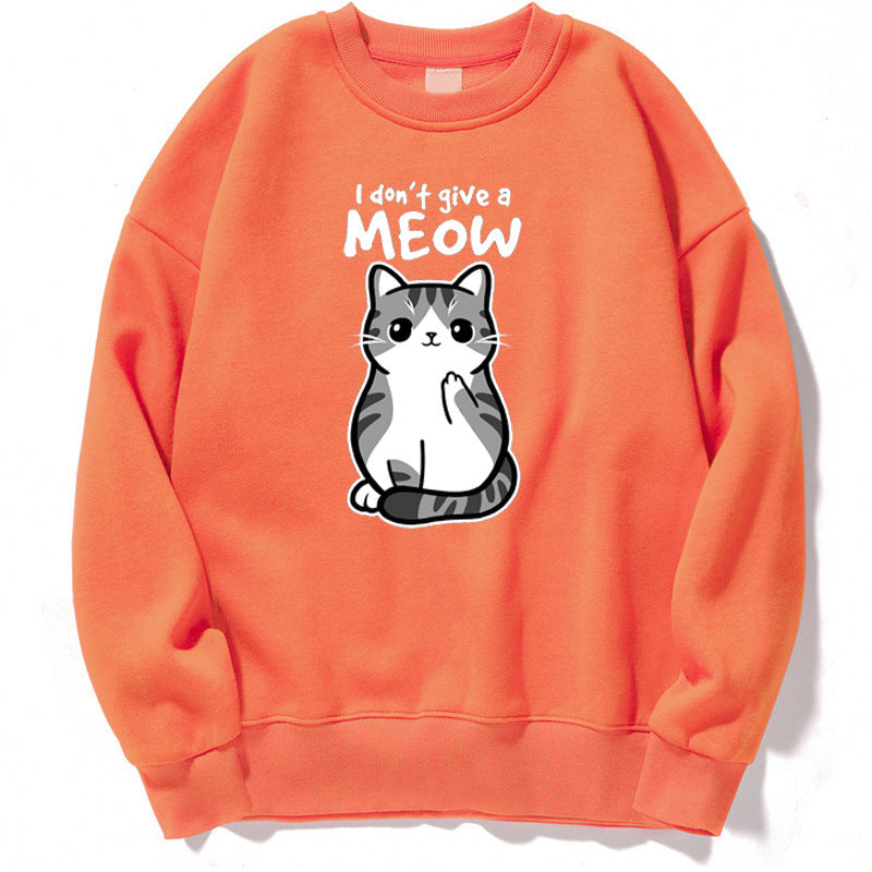 Cartoon Kitten Pattern Sweater European Size