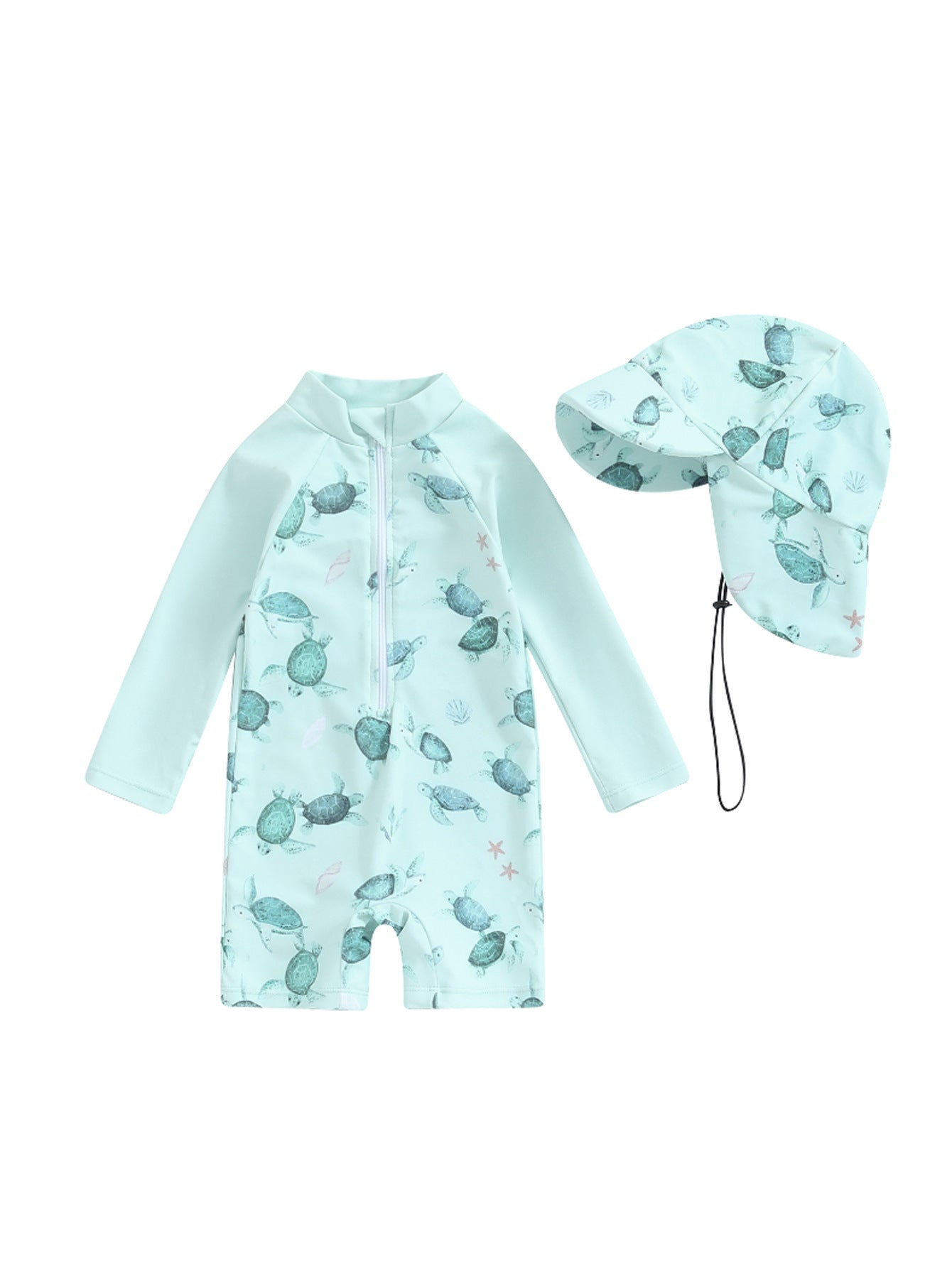 Hat One-piece Long Sleeves Children's Swimsuit