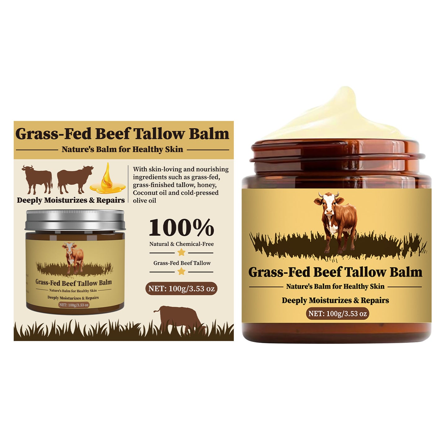 Tallow Moisturizing Cream Replenishment Skin